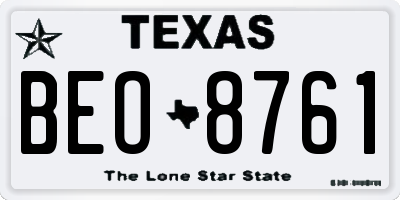 TX license plate BEO8761