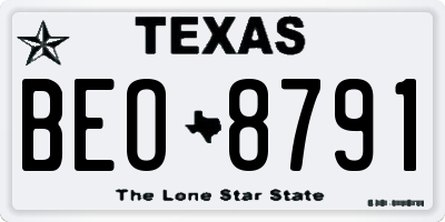 TX license plate BEO8791