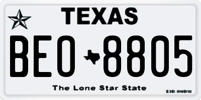 TX license plate BEO8805