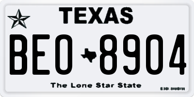 TX license plate BEO8904