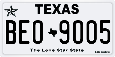 TX license plate BEO9005