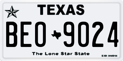 TX license plate BEO9024