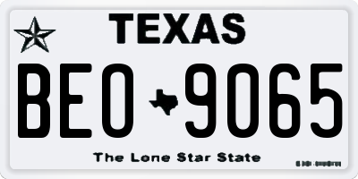 TX license plate BEO9065