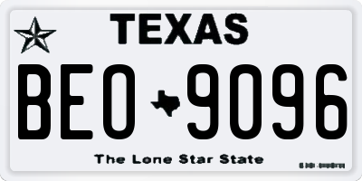 TX license plate BEO9096