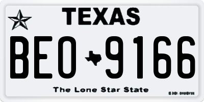 TX license plate BEO9166