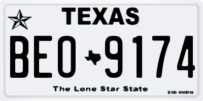 TX license plate BEO9174