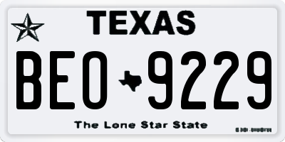 TX license plate BEO9229