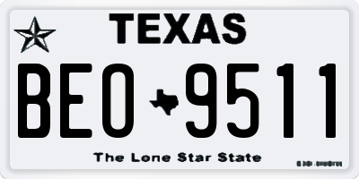 TX license plate BEO9511