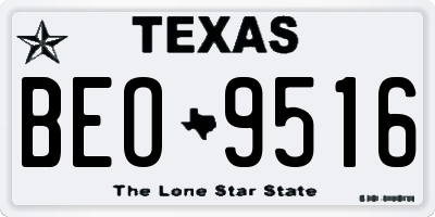 TX license plate BEO9516