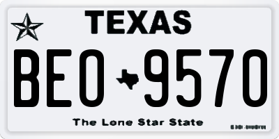 TX license plate BEO9570
