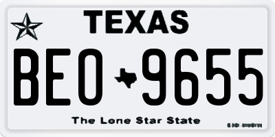 TX license plate BEO9655