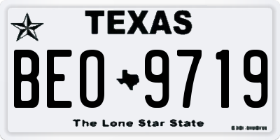 TX license plate BEO9719