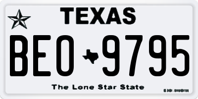 TX license plate BEO9795
