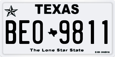 TX license plate BEO9811
