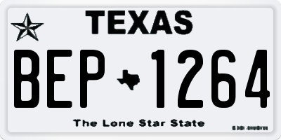 TX license plate BEP1264