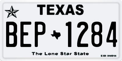 TX license plate BEP1284