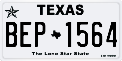 TX license plate BEP1564
