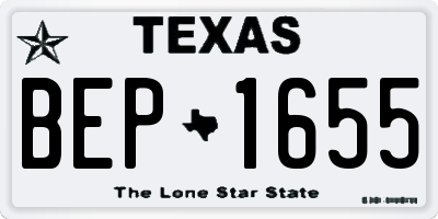 TX license plate BEP1655
