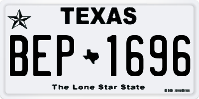 TX license plate BEP1696