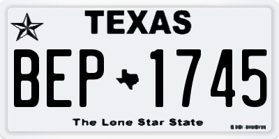TX license plate BEP1745
