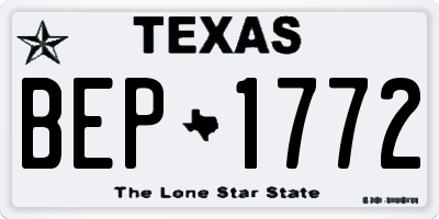 TX license plate BEP1772