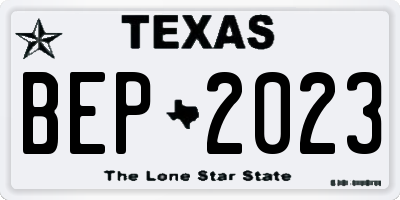 TX license plate BEP2023