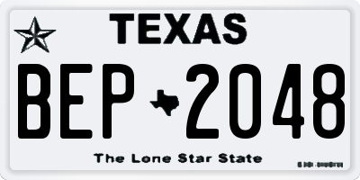 TX license plate BEP2048