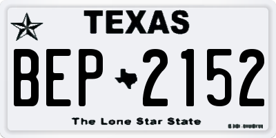 TX license plate BEP2152