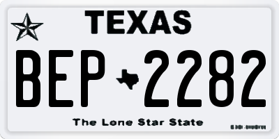 TX license plate BEP2282