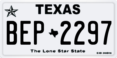 TX license plate BEP2297