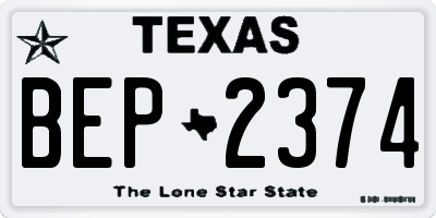 TX license plate BEP2374