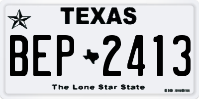 TX license plate BEP2413