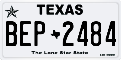 TX license plate BEP2484