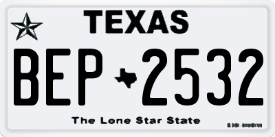 TX license plate BEP2532
