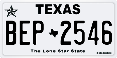 TX license plate BEP2546