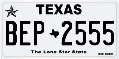 TX license plate BEP2555