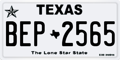 TX license plate BEP2565