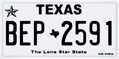 TX license plate BEP2591