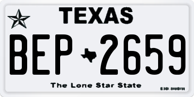 TX license plate BEP2659