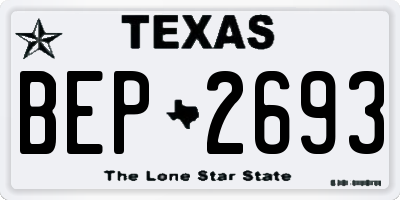 TX license plate BEP2693