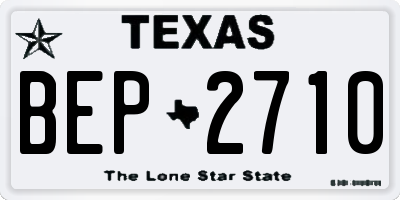 TX license plate BEP2710