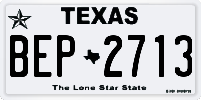 TX license plate BEP2713