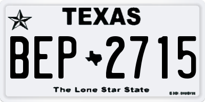 TX license plate BEP2715