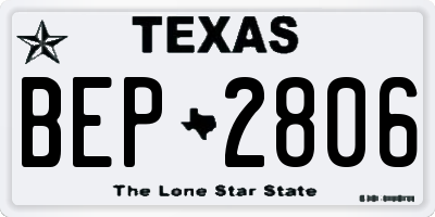 TX license plate BEP2806