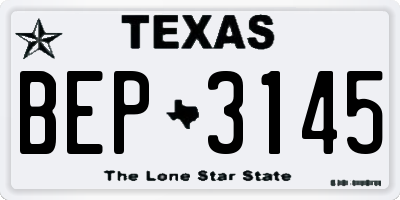 TX license plate BEP3145