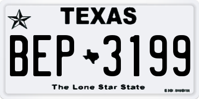 TX license plate BEP3199