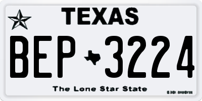 TX license plate BEP3224