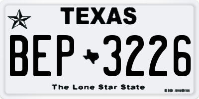 TX license plate BEP3226
