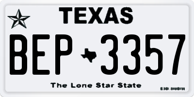 TX license plate BEP3357