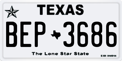 TX license plate BEP3686